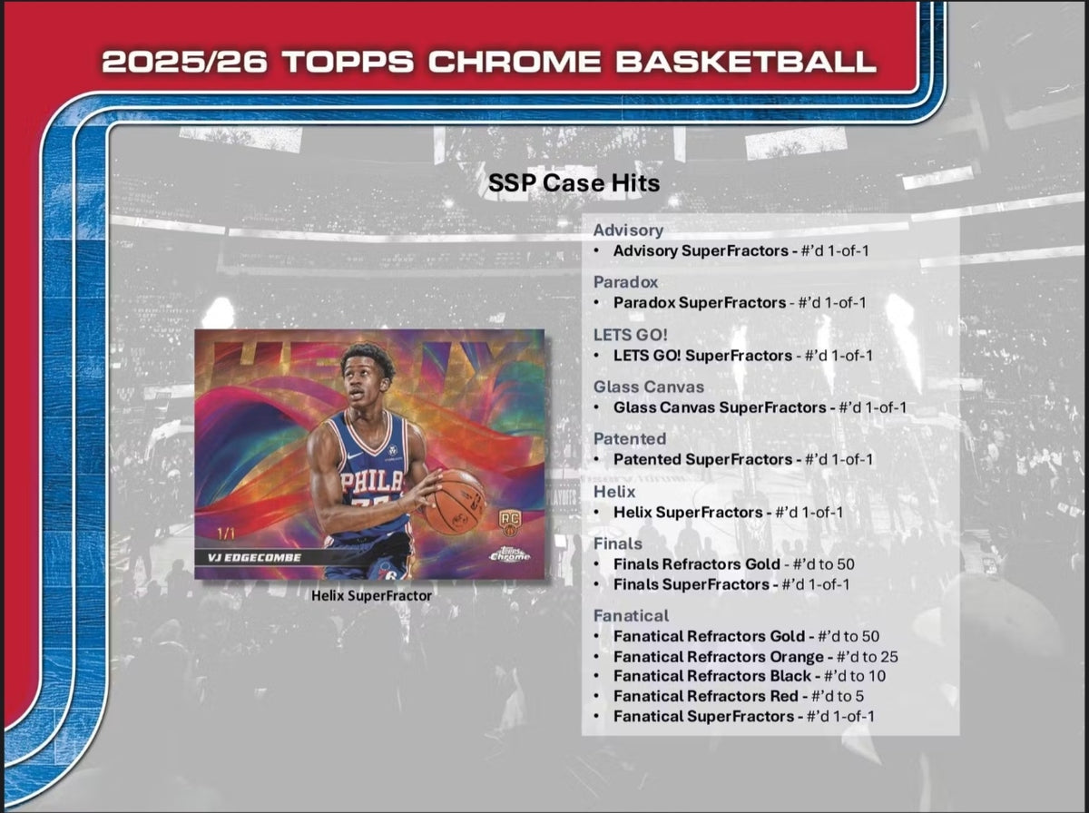 Topps Chrome 2025-26 NBA Basketball Mega Box -NEW- 10 X-Fractors