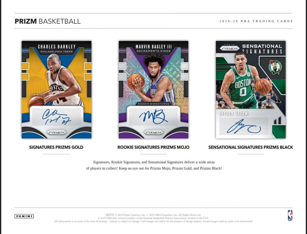 Panini Prizm 2019-20 NBA Basketball Hobby Box -NEW- 2 Autographs