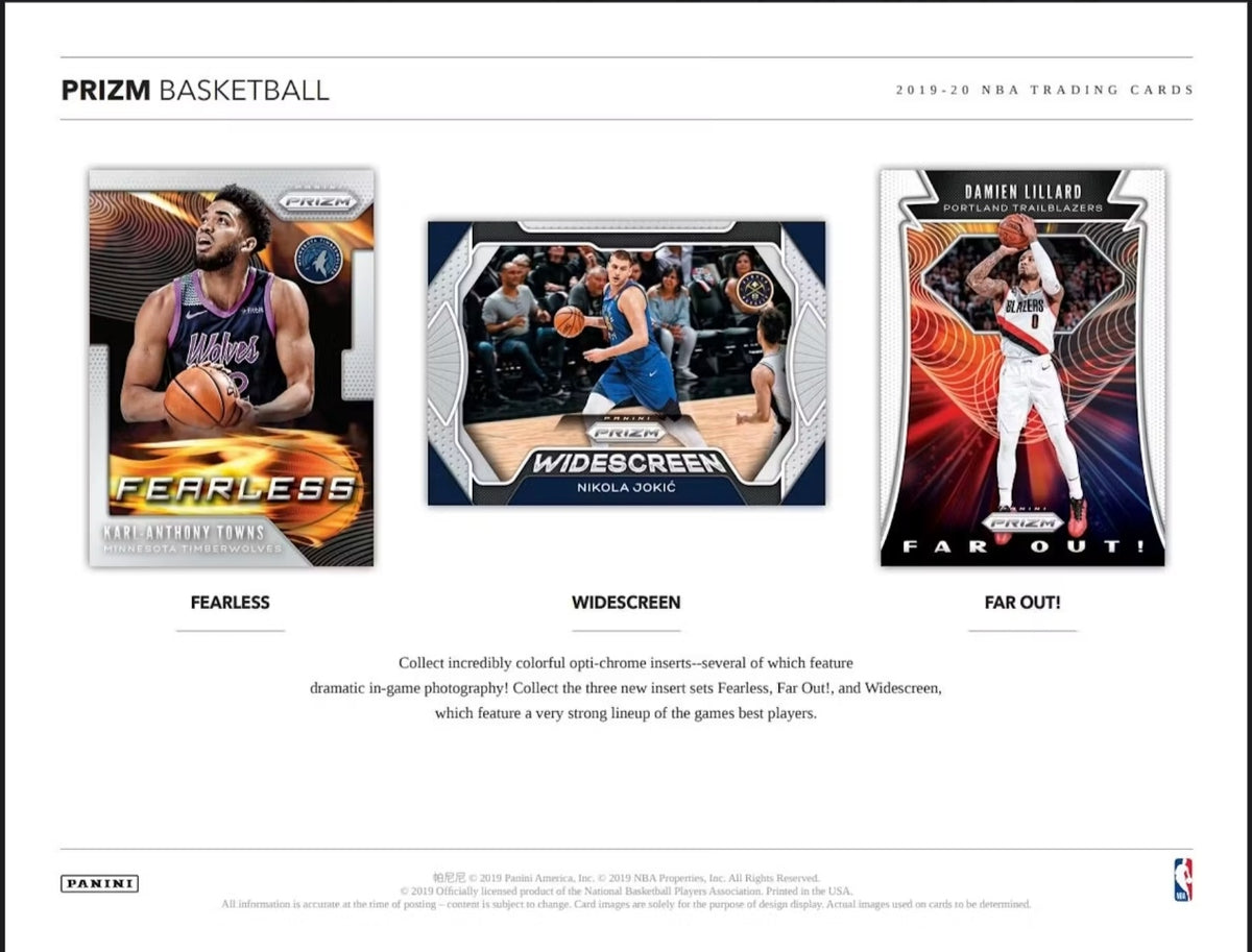 Panini Prizm 2019-20 NBA Basketball Hobby Box -NEW- 2 Autographs