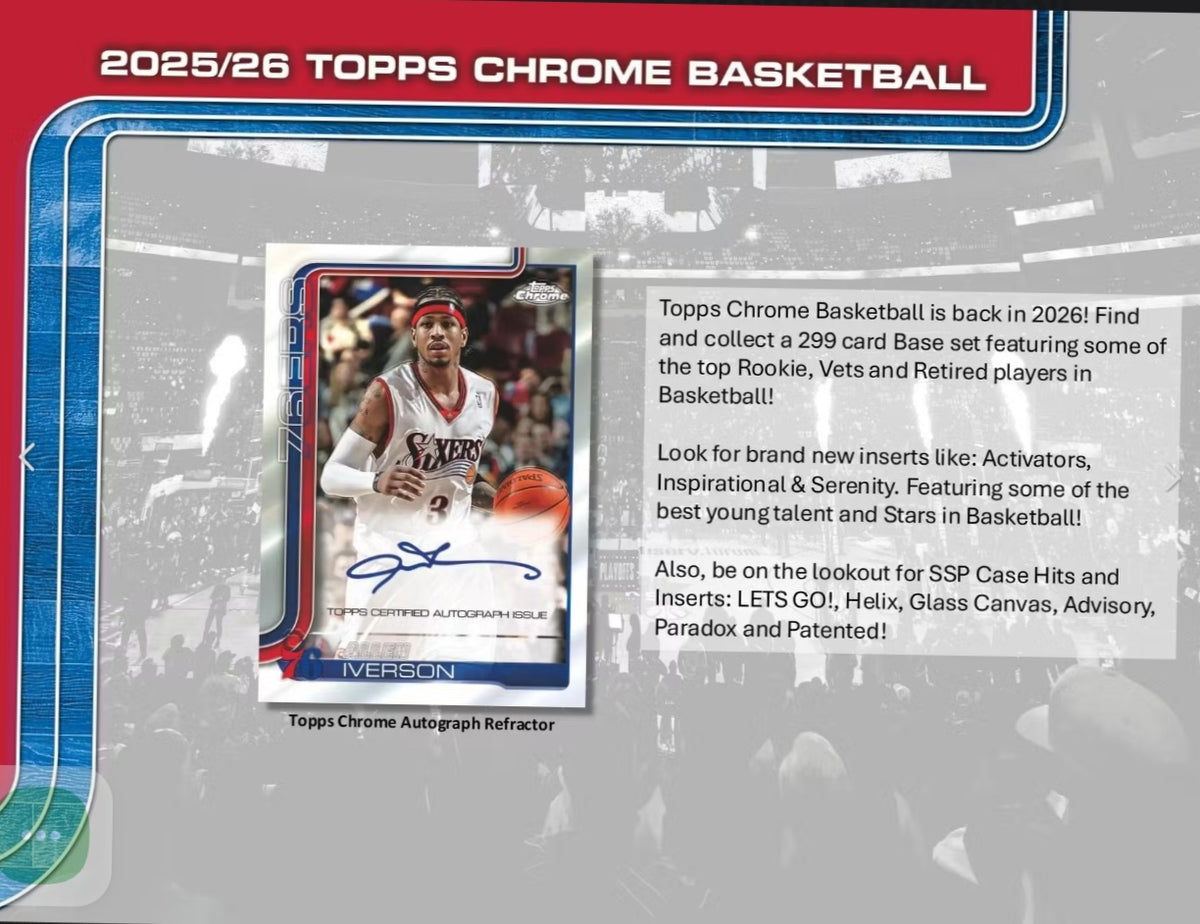 Topps Chrome 2025-26 NBA Basketball Mega Box -NEW- 10 X-Fractors