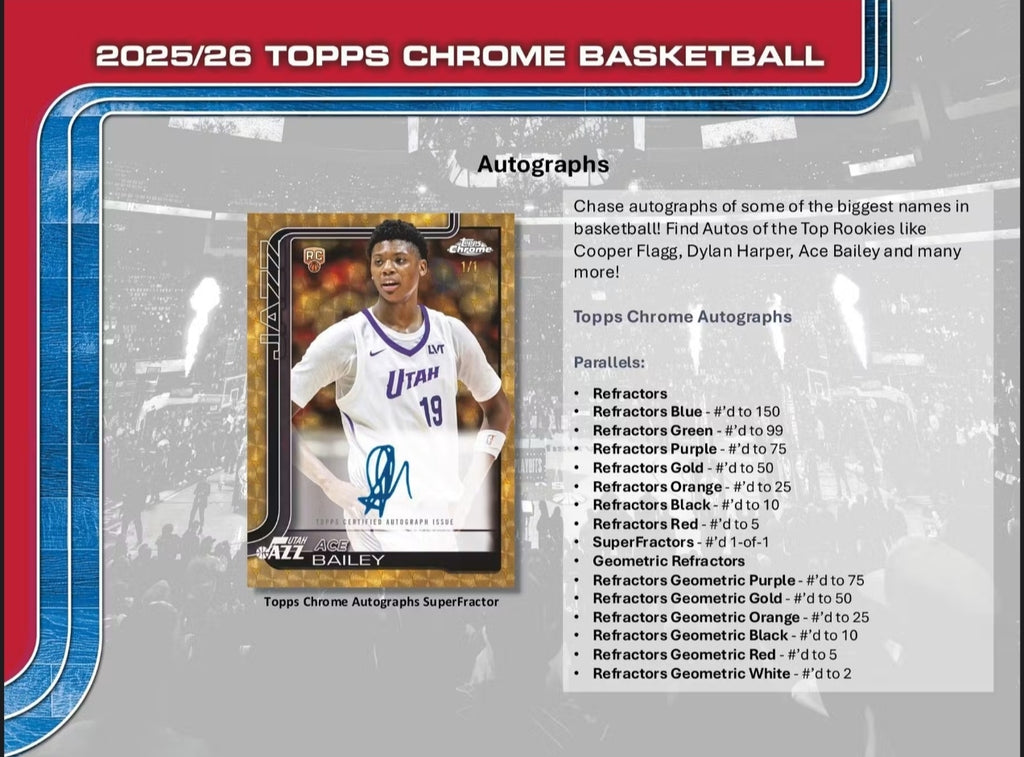 Topps Chrome 2025-26 NBA Basketball Mega Box -NEW- 10 X-Fractors