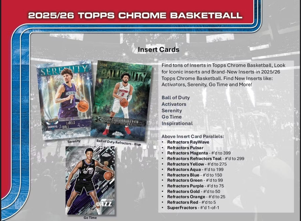 Topps Chrome 2025-26 NBA Basketball Mega Box -NEW- 10 X-Fractors